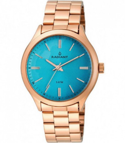 Reloj Mujer Oro Rosa con Esfera azul RADIANT New Cover - RA330212