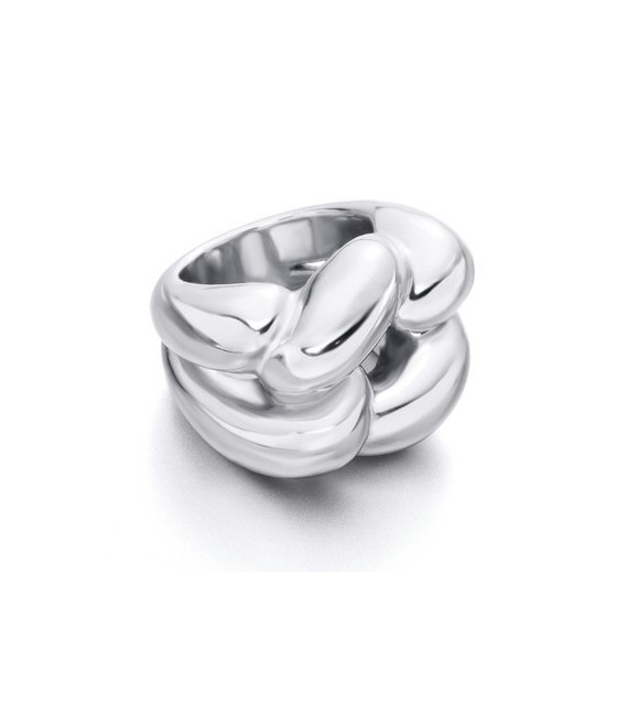 Anillo Plata Barbada con baño de Rodio - LA001RO.15