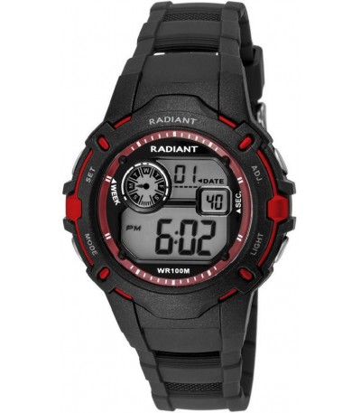 Reloj Cadete Digital Negro y Rojo RADIANT - RA263606