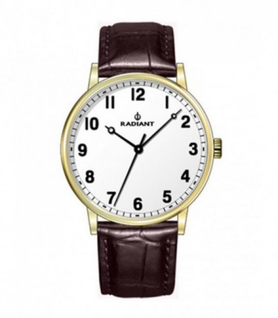 Reloj Hombre Dorado Esfera Visible Correa Piel Classic RADIANT - RA481603