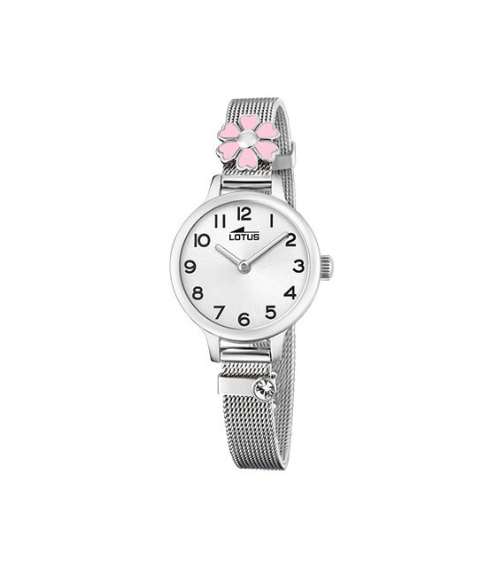 Reloj Niña Junior Acero Flor Rosa Malla LOTUS - 18661/2