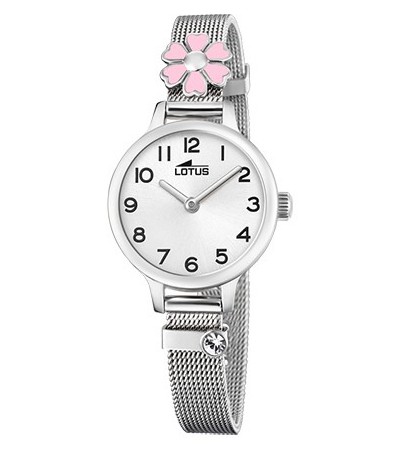 Reloj Niña Junior Acero Flor Rosa Malla LOTUS - 18661/2