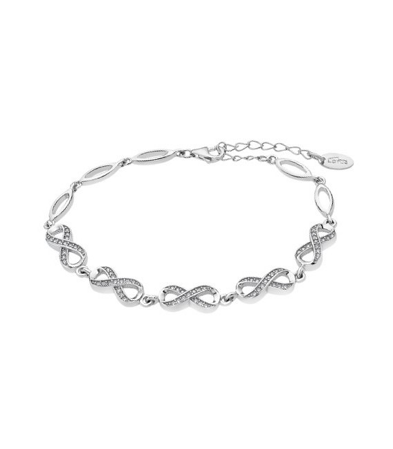 Pulsera Trendy Infinitos Circonitas LOTUS SILVER - LP1871-2/1