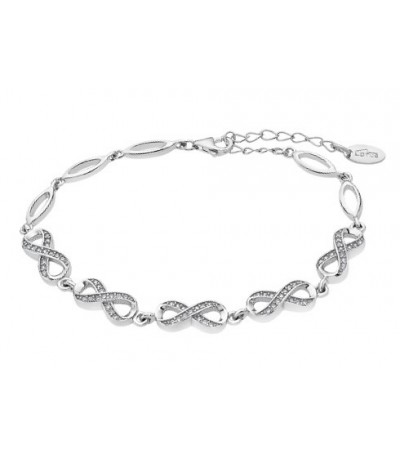 Pulsera Trendy Infinitos Circonitas LOTUS SILVER - LP1871-2/1