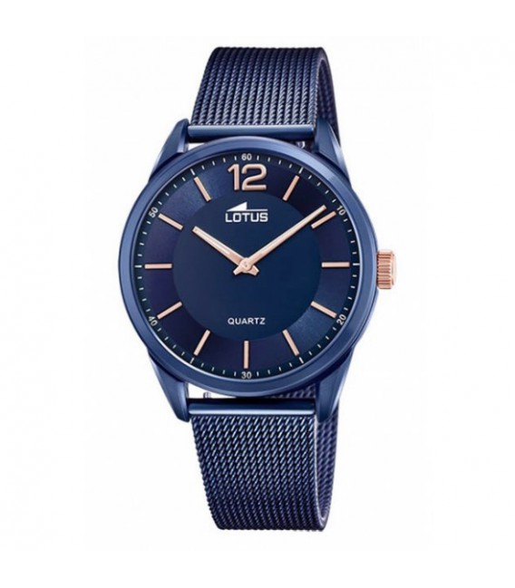 Reloj Hombre Acero IP Azul Cobre 2 Correas LOTUS - 18735/1