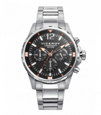 Reloj Hombre Heat Acero Crono Esfera Negra VICEROY - 401245-55