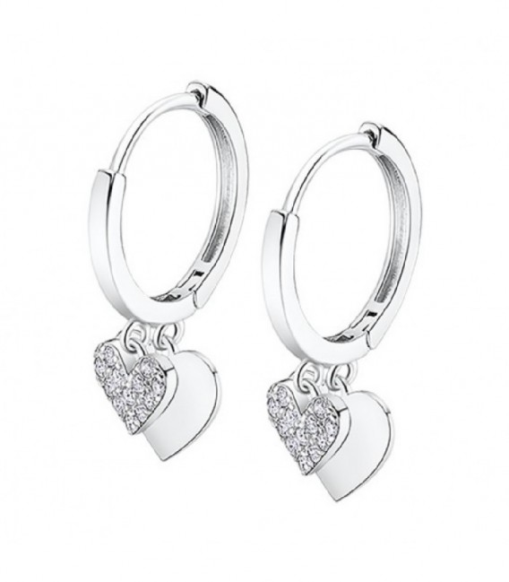 Pendientes Aro Corazones LOTUS SILVER - LP3274-4/1