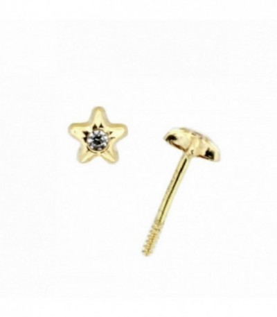 Pendientes oro 18KT estrella pequeña bebé - 27-2759-T-P