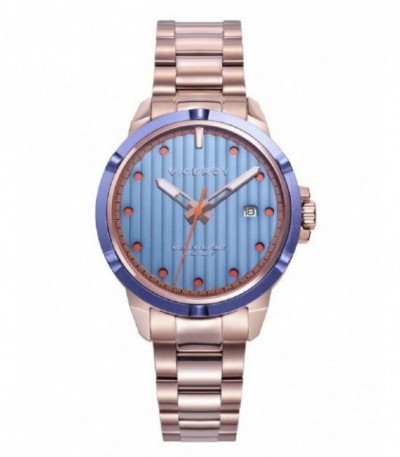 Reloj Mujer Atrevida Acero IP Rosa Esfera Azul Switch VICEROY - 471304-37