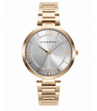 Reloj Señora Dorado Chic Esfera Plateada VICEROY - 42428-23