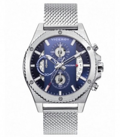 Reloj Hombre Magnum Acero Crono Esfera Azul VICEROY - 46823-37