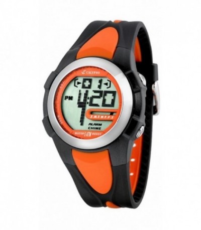 Reloj Digital Hombre Naranja y Negro CALYPSO - K5508/5