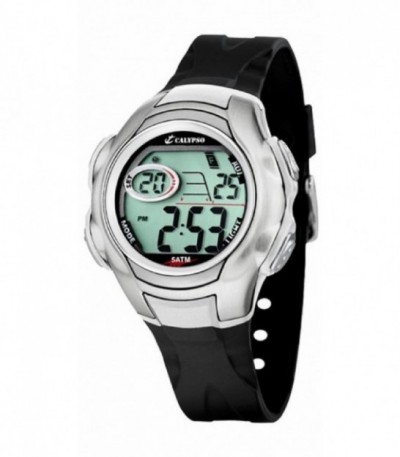 Reloj Digital Hombre Plateado y Negro CALYPSO - K5509/2