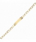 Pulsera con placa Oro 18K para Comunión - 10146