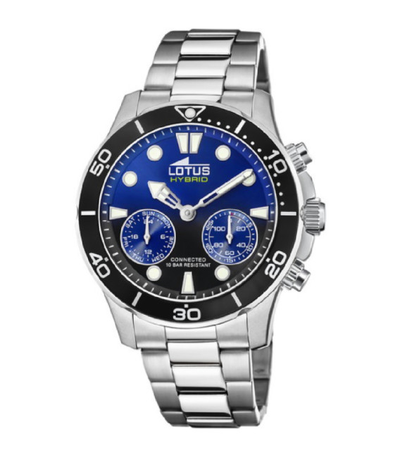 Reloj Hombre Acero Esfera Azul Degradado a Negro LOTUS HYBRID - 18800/3