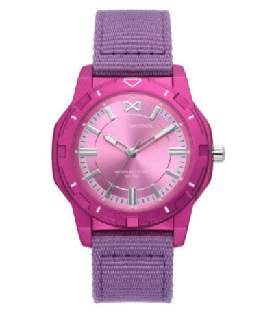 Reloj Mujer Fucsia Aluminio Correa Nylon Morado MARK MADDOX - MC0103-77