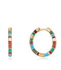 Aros Plata Dorada Esmalte Multicolor Elegant VICEROY JEWELS - 13141E100-99