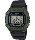 Reloj Digital Negro y Verde Caza CASIO Collection - W-218H-3AVEF