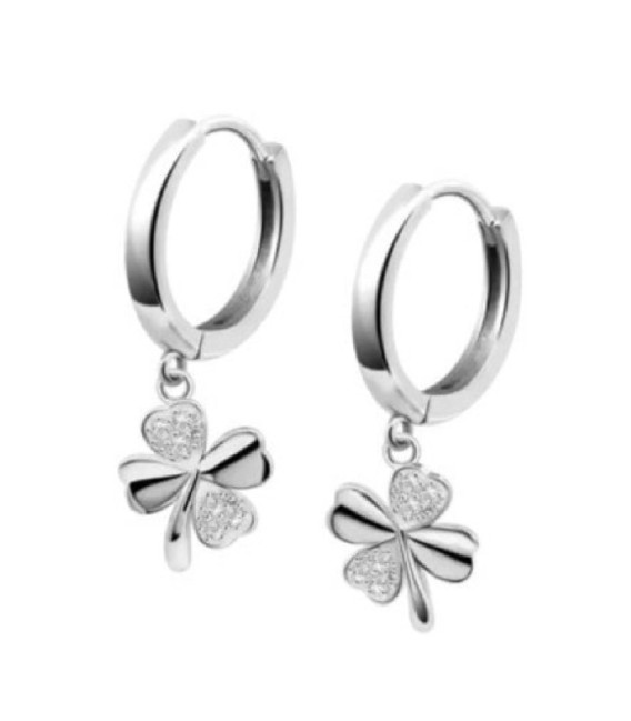 Pendientes Aro Trébol Mujer LOTUS SILVER - LP3108-4/2