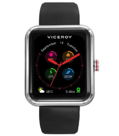 Smartwatch Aluminio Mujer Correa Caucho negra VICEROY SMARTPRO - 41117-00