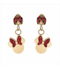 Pendientes Minnie Mouse Placa y Mariquita Acero Dorado DISNEY - ST0032P