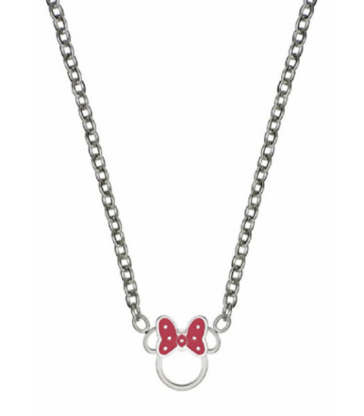 Collar Minnie Mouse Lazo Rosa Fucsia Lunares Acero DISNEY - ST0039C