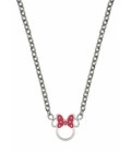 Collar Minnie Mouse Lazo Rosa Fucsia Lunares Acero DISNEY - ST0039C