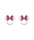 Pendientes Minnie Mouse Lazo Rosa Fucsia Lunares Acero DISNEY - ST0039P