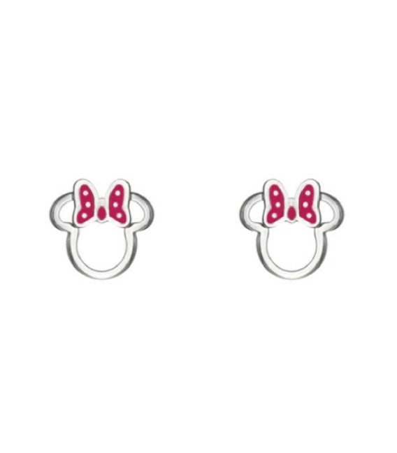 Pendientes Mini Minnie Mouse Lazo Lunares Acero DISNEY - ST0048P