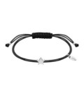 Pulsera Estrella Lisa Macramé Negro LOTUS SILVER - LP3753-2/1