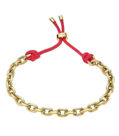 Pulsera Unisex Cadena Acero Dorado Cuerda Rosa LOTUS STYLE - LS2377-2/3