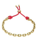 Pulsera Unisex Cadena Acero Dorado Cuerda Rosa LOTUS STYLE - LS2377-2/3