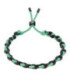 Pulsera Unisex Cadena Acero Negro Entrelazado Cuerda Verde LOTUS STYLE - LS2376-2/3