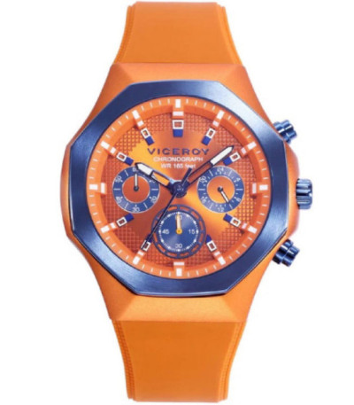 Reloj Crono Hombre Aluminio Naranja Ip Azul Colours VICEROY - 401393-97