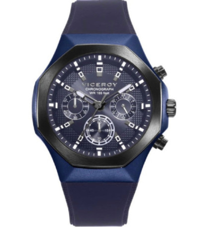 Reloj Crono Hombre Aluminio Azul Marino Ip Negro Colours VICEROY - 401393-37