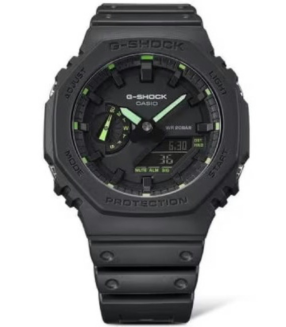 Reloj Negro Classic Style indices Verdes CASIO G-SHOCK - GA-2100-1A3ER