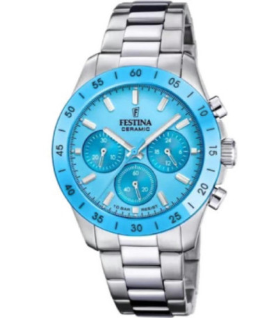 Reloj Unisex Azul Claro Crono Ceramic FESTINA - F20693/3
