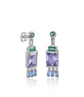 Pendientes Largos Tonos Lavanda LINEARGENT - 19484-A