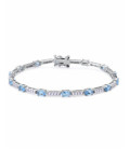 Pulsera Plata Rodiada Eslabones Cristal Azul VICEROY JEWELS - 9140P000-30