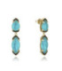 Pendientes Largos Plata Dorada Esmalte y Cristal Verde Esmeralda VICEROY JEWELS - 2304E100-52