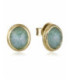 Pendientes Plata Dorada Cuarzo Verde Oval VICEROY JEWELS - 2323E100-42