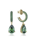 Aros con Colgante Plata Dorada y Esmalte Verde VICEROY JEWELS - 15122E100-32