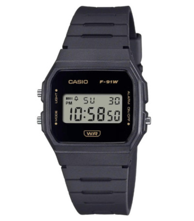 Reloj Negro / Dorado F91WB CASIO COLLECTION - F-91WB-8AEF