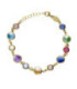 Pulsera círculo cristales multicolores en Plata baño Oro de Basic Victoria Cruz - A0692-MDP