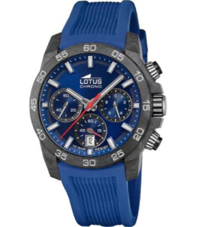 Reloj Hombre Chrono Collection Fibra Carbono Azul LOTUS - 18974/1