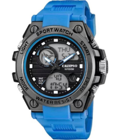 Reloj Digital Negro y Azul Street Style CALYPSO - K5854/1