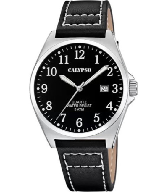 Reloj Básico para Hombre Correa y Esfera Negra Visible CALYPSO - K5868/4