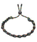 Pulsera Unisex Cadena Acero Negro Entrelazado Cuerda Multicolor LOTUS STYLE - LS2376-2/1