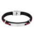 Pulsera Caballero Acero y Cuero Negro y Rojo LOTUS STYLE - LS2400-2/3