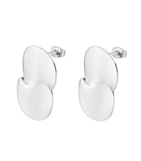 Pendientes Doble Disco Acero Mujer LOTUS STYLE - LS2435-4/1